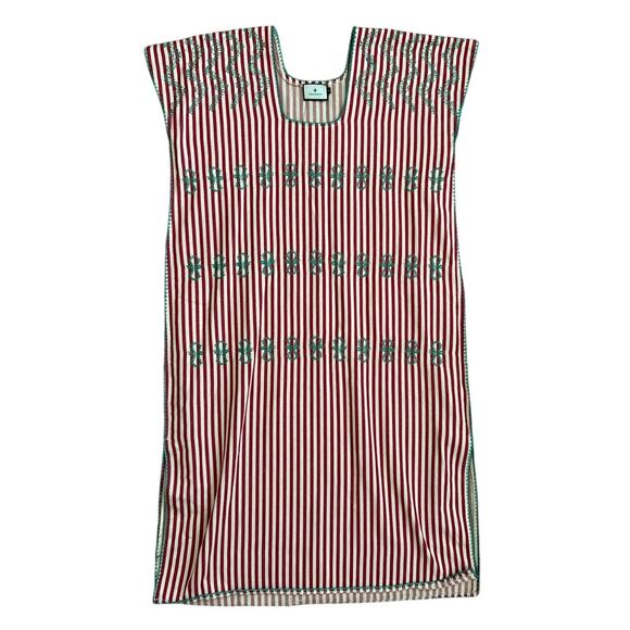 Tuckernuck Oversized Red Stripe Sullivan Embroidered Canvas Caftan Size XS - Picture 7 of 13